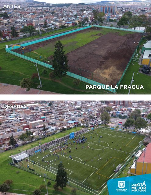 Estado de las obras en parques de Bogotá