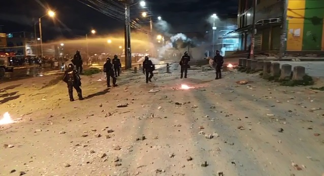 Fuertes enfrentamientos entre manifestantes y ESMAD habrían dejado 18 detenidos en Usme