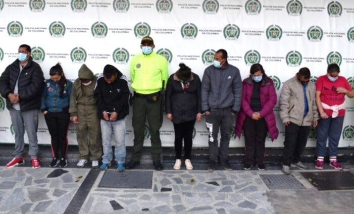 Capturadas nueve personas presuntamente dedicadas al tráfico de estupefacientes en Bogotá 