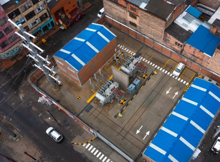 Imagen aérea de la nueva Subestación Eléctrica San José, ubicada en el centro de Bogotá