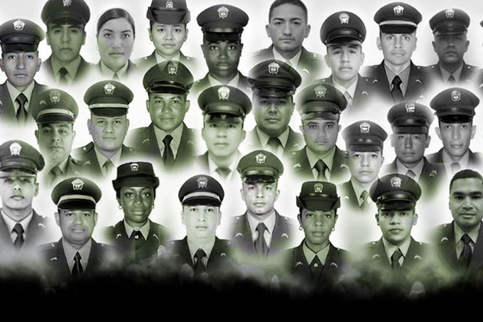Homenajean a los 36 policías asesinados en lo que va del año