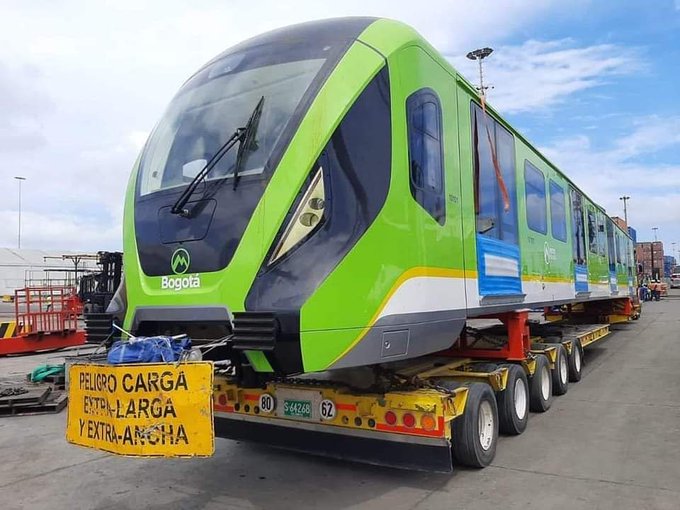 Llegó a Colombia el primer vagón de la primera línea de Metro de Bogotá