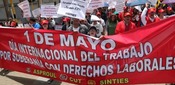 Centrales obreras convocan a movilizaciones por celebración del Día del Trabajo en Colombia