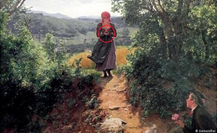 Desconcierto en Internet por mujer que parece sostener un iPhone en un cuadro de 1860