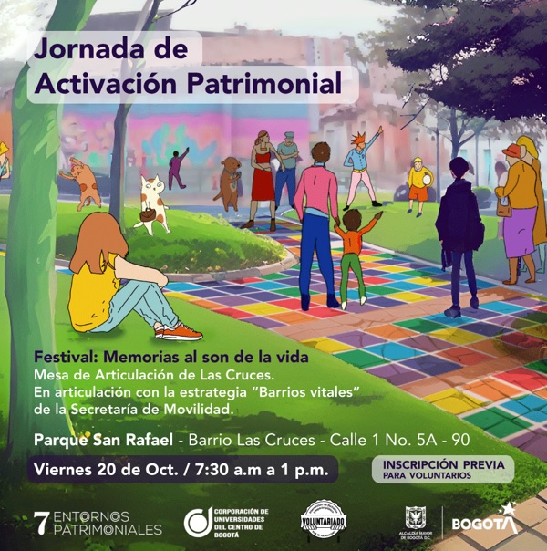 Jornada de activación Patrimonial en el barrio Las Cruces de Bogotá