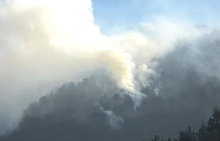 Continúa activo el incendio forestal en el cerro El Cable de Bogotá