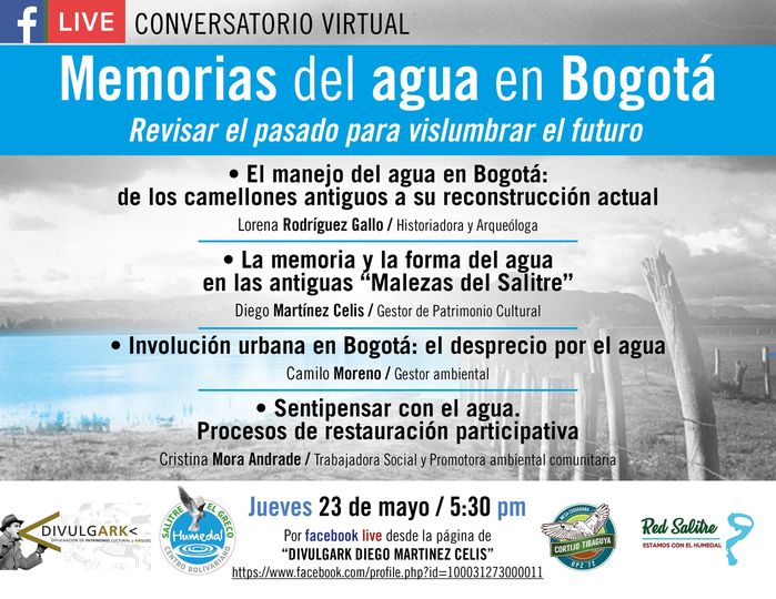 Conversatorio virtual Memorias del agua en Bogotá: “Revisar el pasado para vislumbrar el futuro”