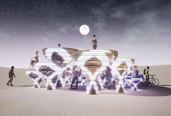 Tres Mujeres Colombianas Lideran ‘Nebula Shroom Grove’ en Burning Man