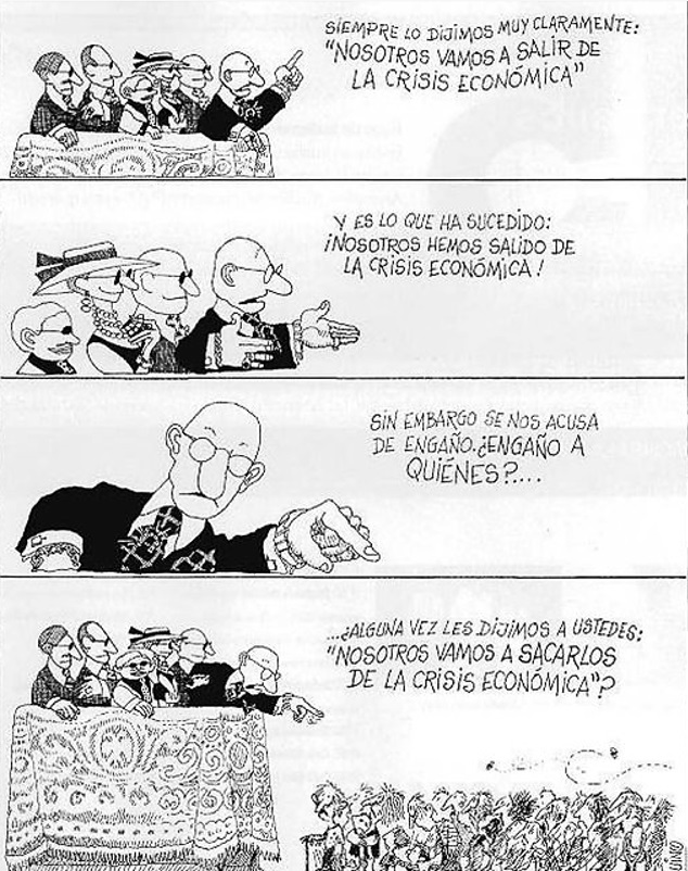 “La crisis económica” por Quino