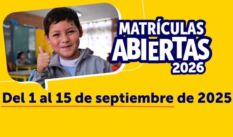 Matrículas en colegios de Bogotá 2026